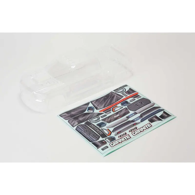 Arrma Ara402308 Granite 4X4 Clear Body With Decals And Window Masks Ar402308 1