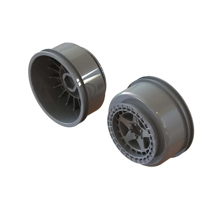 Arrma Ara510126 Sc 2.2In / 3.0In Wheel 14Mm Hex Gun Metal 2Pcs Ar510126 1