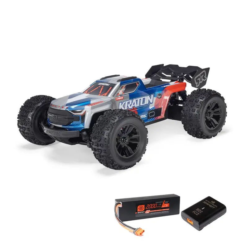 Arrma Mini Kraton 3S Blx 4X4 1/16 Speed Monster Truck (Red/Blue) Ara2508st1 1