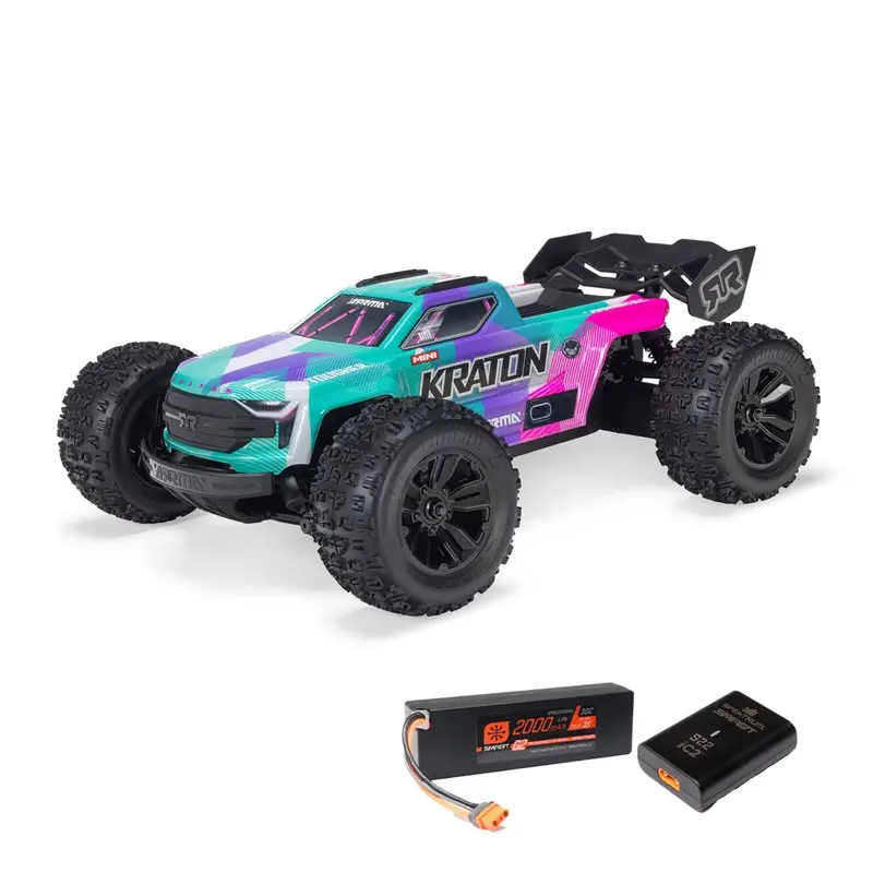 Arrma Mini Kraton 3S Blx 4X4 1/16 Speed Monster Truck (Teal/Pink) Ara2508st2 1