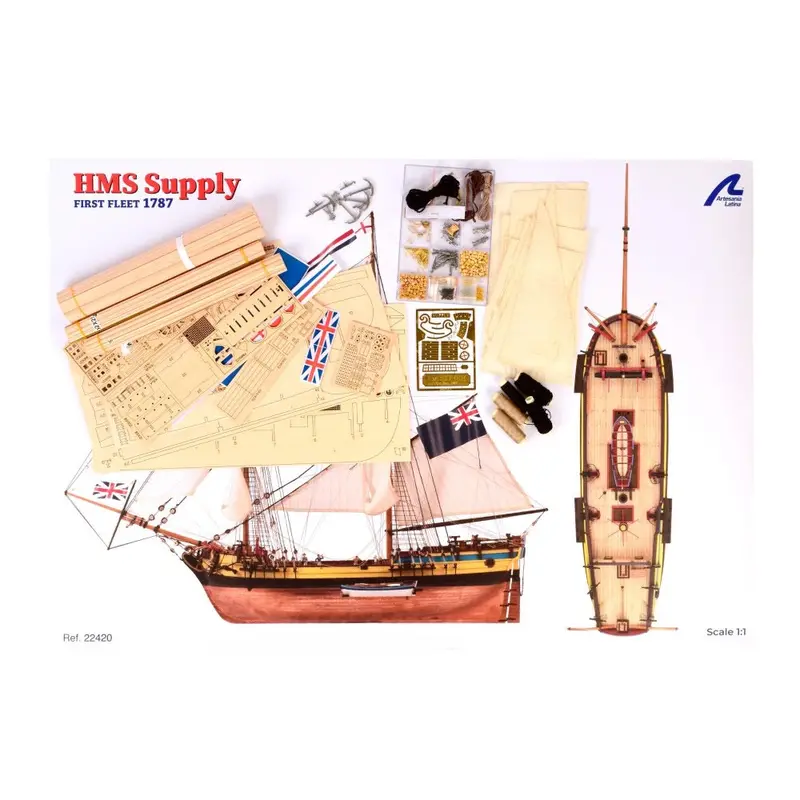 Artesania 22420 1/50 Hms Supply (First Fleet Brigantine) Wooden Ship Model Kit 2