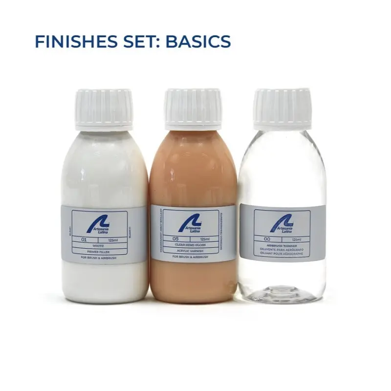 Artesania Finishes Set: Basics 125Ml (Primer Filler/Thinner/Varnish) 1