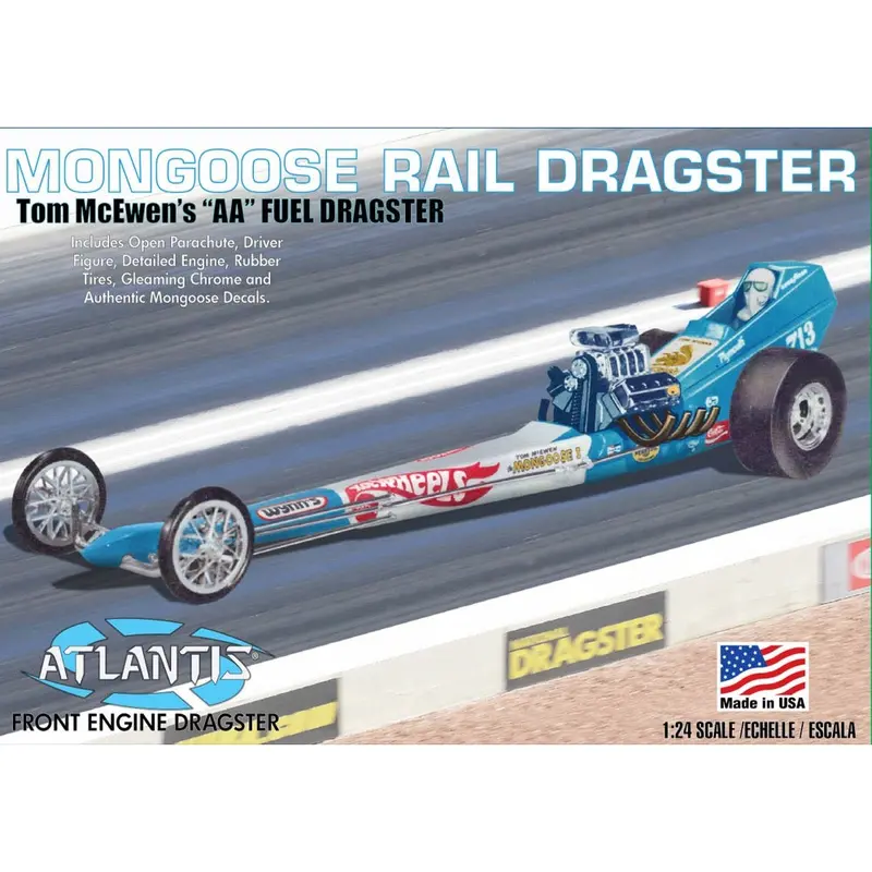 Atlantis Models 5695 1/24 Tom Mcewen Mongoose Front Engine Rail Dragster 1