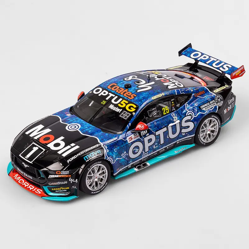 Authentic Collectables Acd18f24s 1/18 Mobil 1 Optus Racing No.25 Ford Mustang Gt 2024 Nti Townsville 500 Indigenous Round Chaz Mostert 1