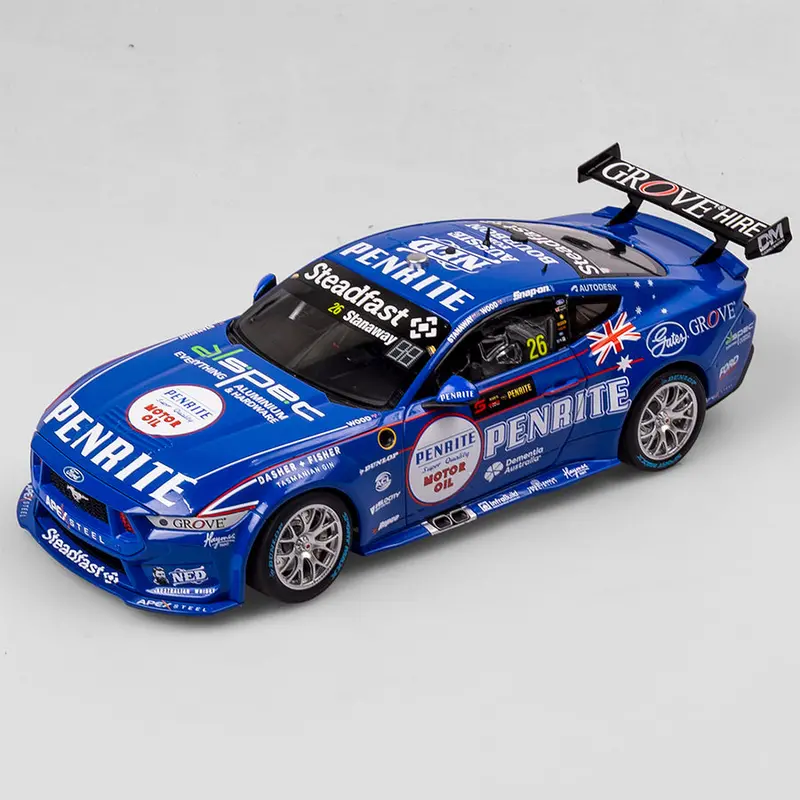 Authentic Collectables Acd18f24v 1/18 Penrite Racing No.26 Ford Mustang Gt - 2024 Penrite Oil Sandown 500 Retro Livery Richie Stanaway / Dale Wood 1