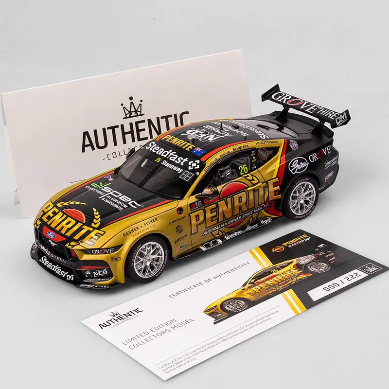 Authentic Collectables Acd18f24z 1/18 Penrite Racing No.26 Ford Mustang Gt - 2024 Repco Bathurst 1000 Gold Livery Richie Stanaway / Dale Wood 2
