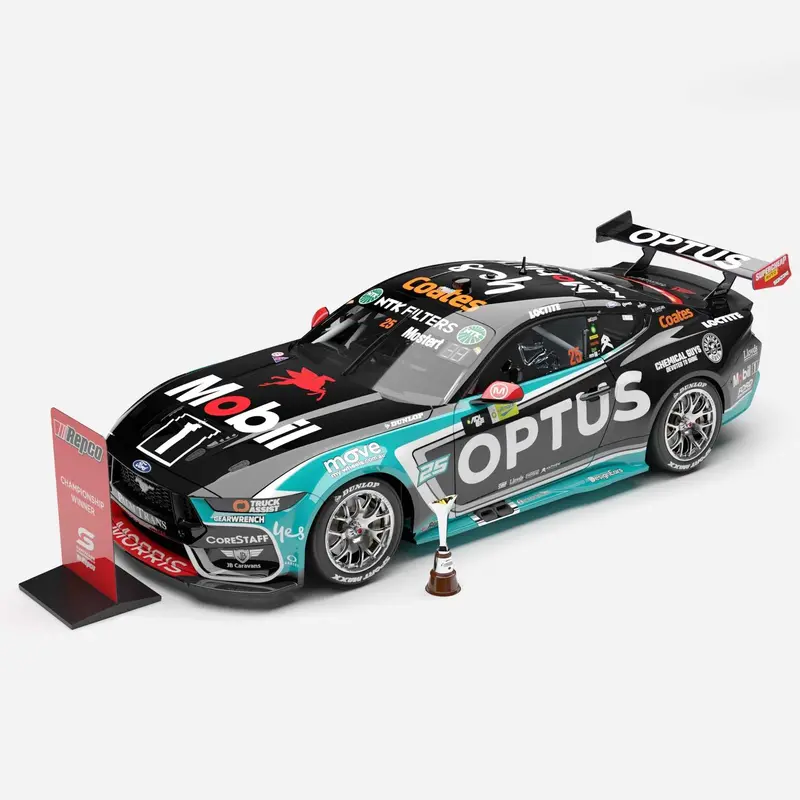 Authentic Collectables Acd18f25cw 1/18 Mobil 1 Optus Racing No.25 Ford Mustang Gt 2025 Repco Supercars Championship Winner 1