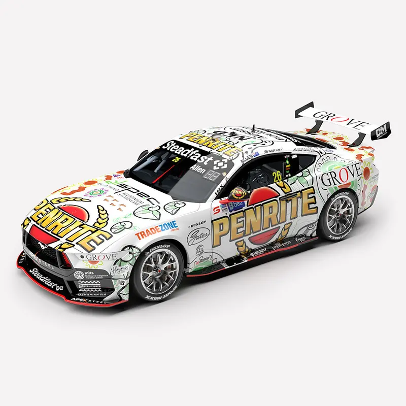 Authentic Collectables Acd18f25r 1/18 Penrite Racing No.26 Ford Mustang Gt 2025 Betr Darwin Triple Crown Indigenous Round First Supercars Podium 1
