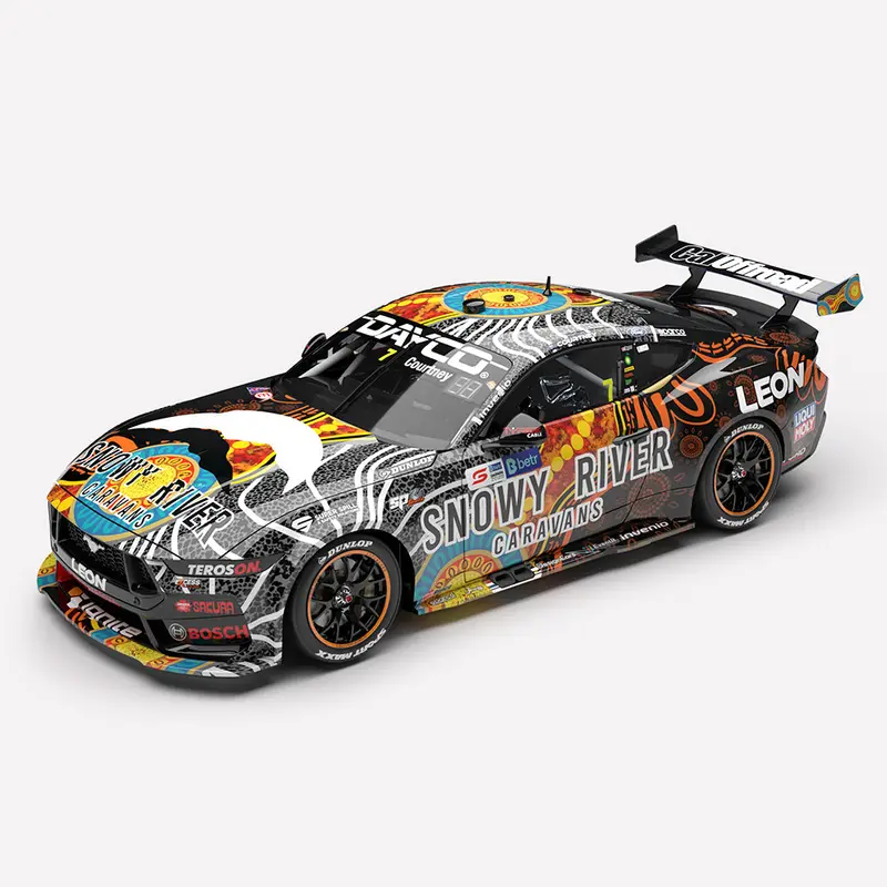 Authentic Collectables Acd18f25s 1/18 Snowy River Racing No.7 Ford Mustang Gt 2025 Betr Darwin Triple Crown Indigenous Round 1