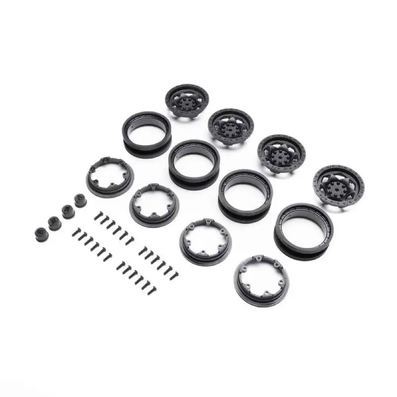Axial 3424 Trail Gear 1.9 Beadlock Wheel Set 4Pcs 1