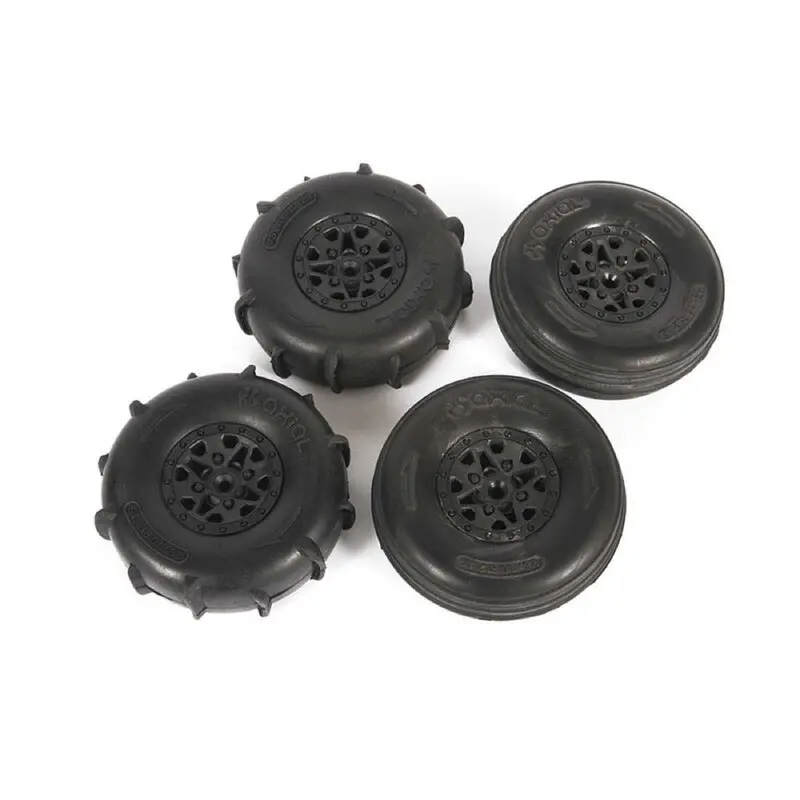 Axial Axi41000 St28 Front Rear Rear Paddle Tyre And Wheel Set Yeti Can Am 1