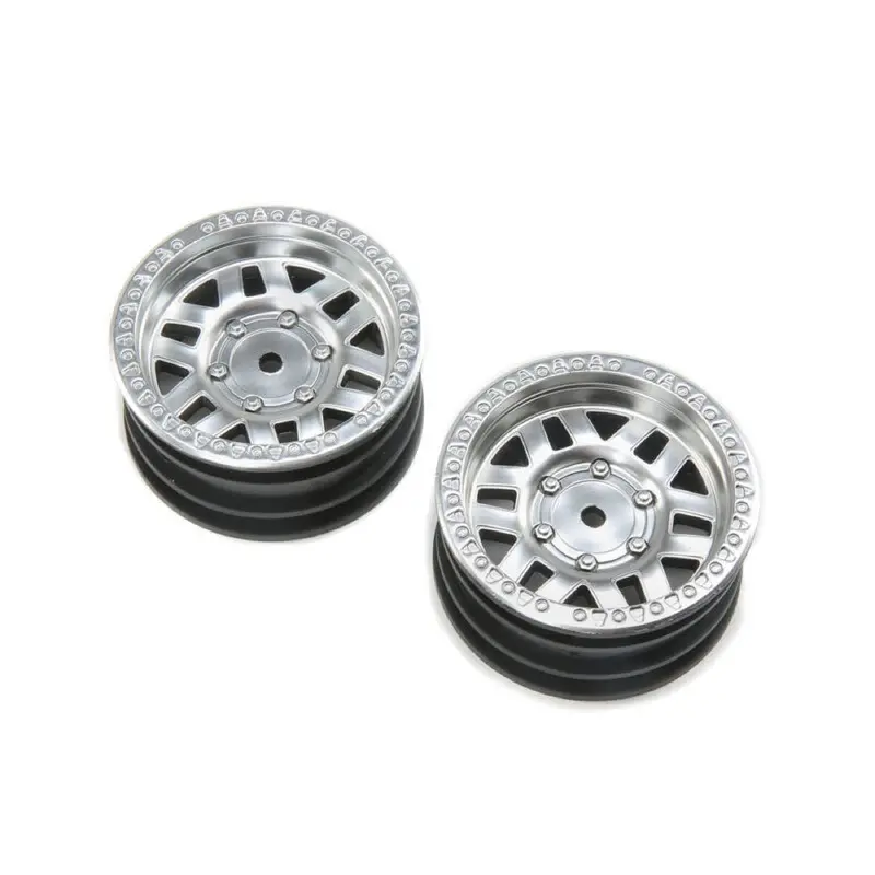 Axial Axi43001 1.9 Kmc Machete Wheel - Satin Silver 2Pcs 1