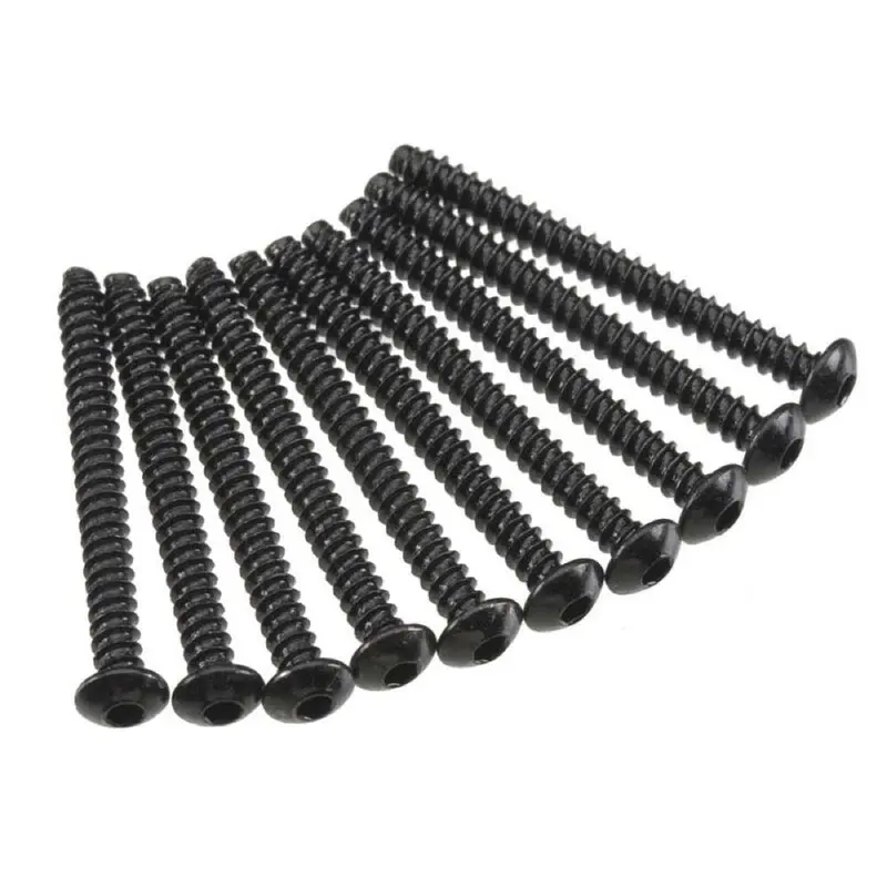 Axial Axic0125 Hex Tap Button Head Screw M3x30mm Black (10) Axa441 1