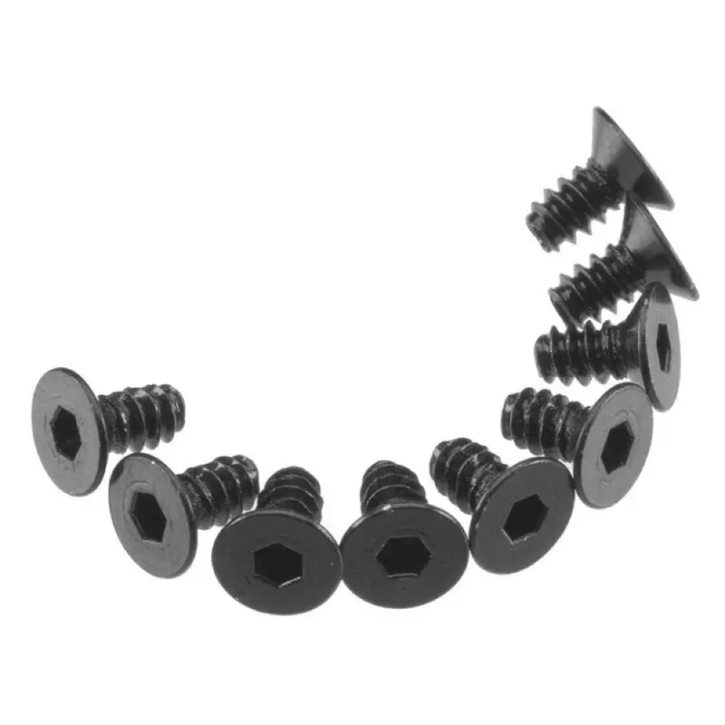 Axial Axic0126 Hex Socket Tap Flat Head Screw M3x6mm Black (10) Axa463 1