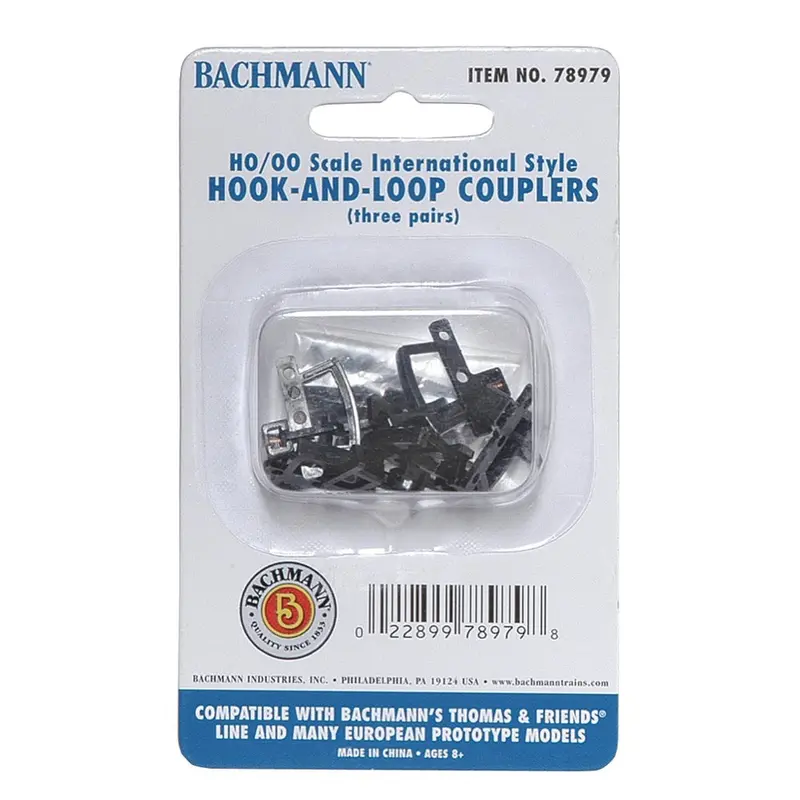 Bachmann 78979 Couplers Hook & Loop, Suits Thomas & Friends R/Stock, 3Pr. (Ho Scale) 1
