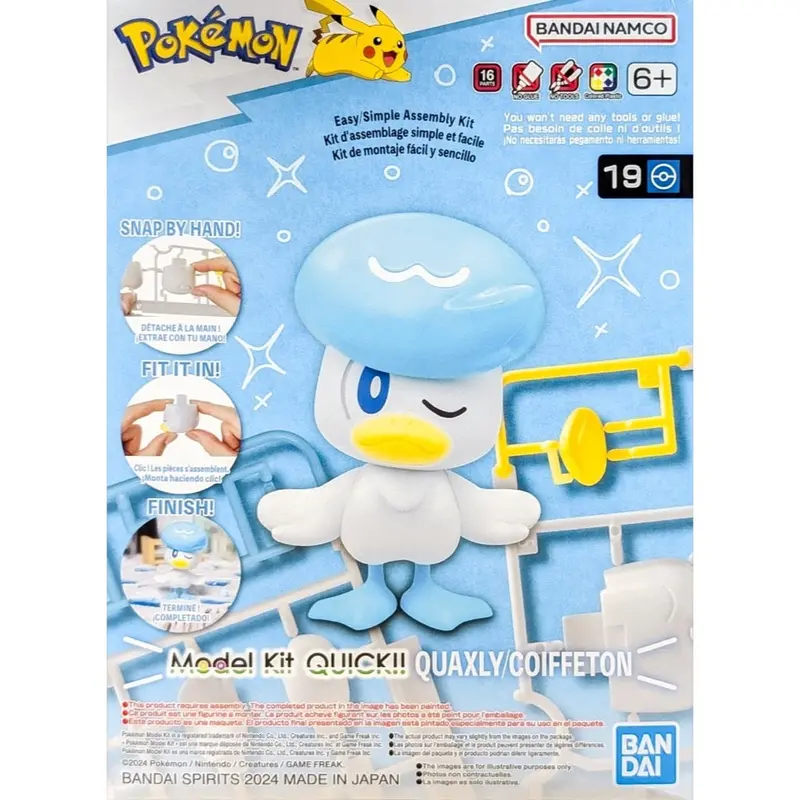 Bandai 5066548 Quick 19 Quaxly Pokemon Model Kit 1