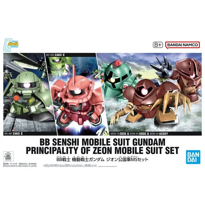 Bandai 5068331 Bb Senshi Mobile Suit Gundam Zeon Army Ms Set 1