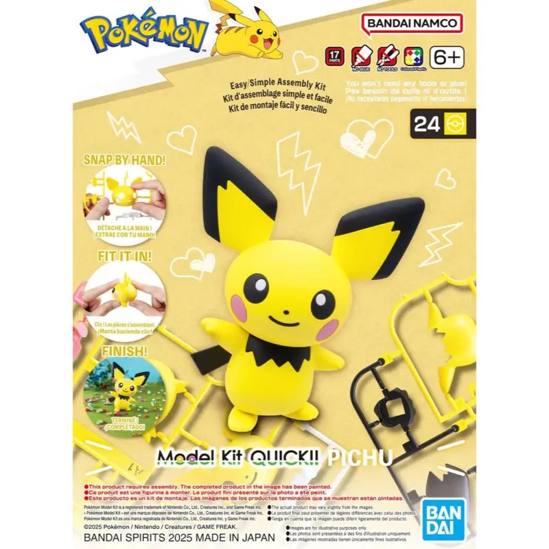 Bandai 5069369 Quick 24 Pichu Pokemon Model Kit 1