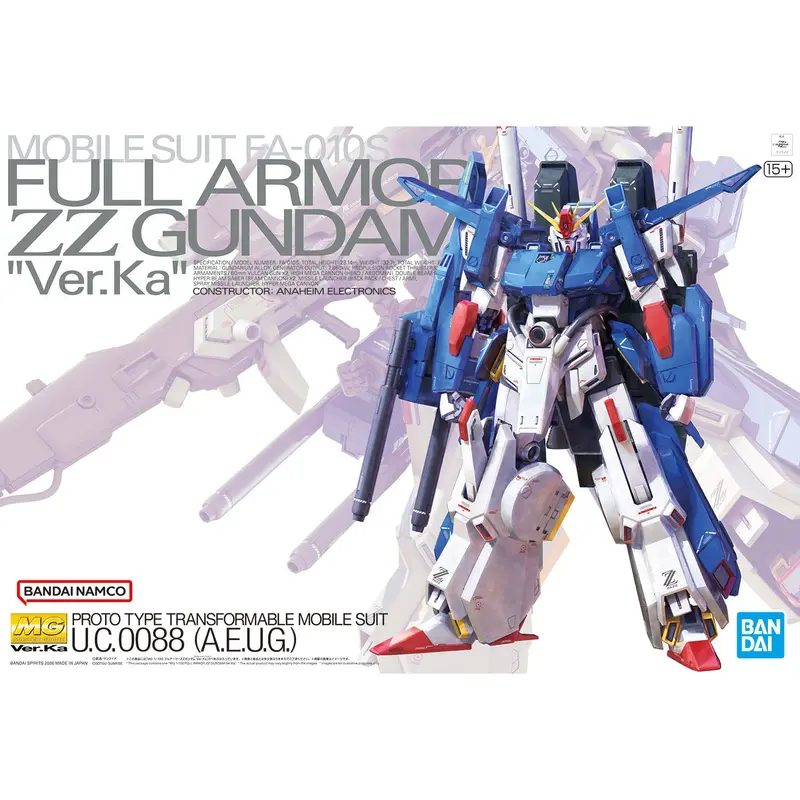 Bandai 5072026 Mg 1/100 Full Armor Zz Gundam Ver. Ka 1