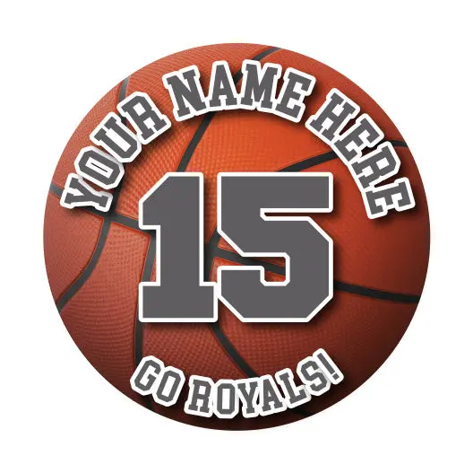 Basketball Magnet or Sticker – Custom Team & Player Details Included
