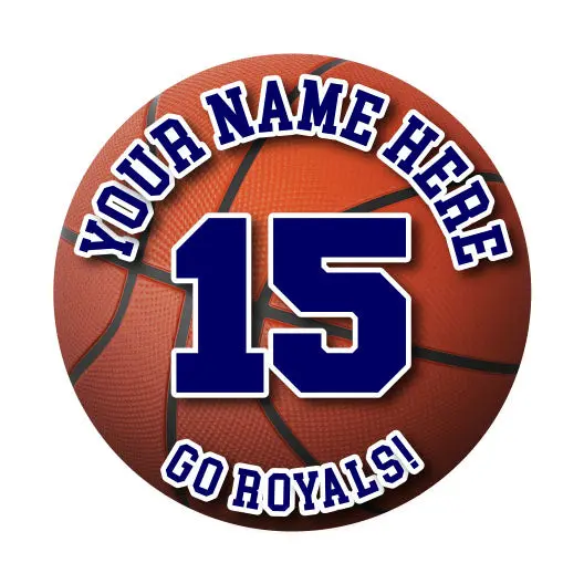 Basketball Magnet or Sticker – Custom Team & Player Details Included