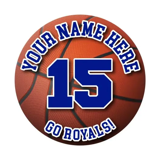 Basketball Sticker Or Magnet | With Custom Team And Player Info 1