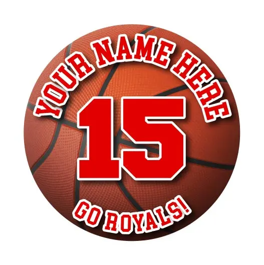 Basketball Sticker Or Magnet | With Custom Team And Player Info 10