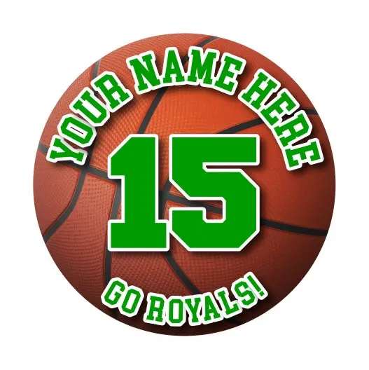 Basketball Sticker Or Magnet | With Custom Team And Player Info 5