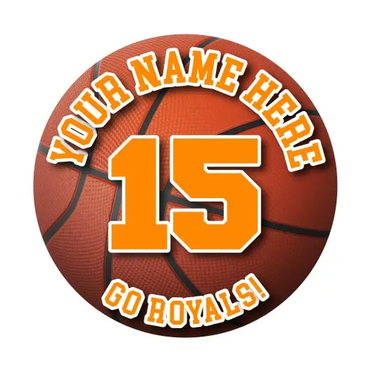 Basketball Sticker Or Magnet | With Custom Team And Player Info 8