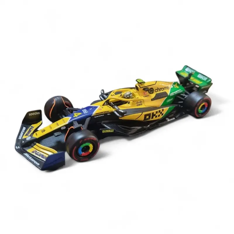 Bburago 01895 1/43 2024 Mclaren F1 Senna Livery Driver No.4 Norris With Helmet 1