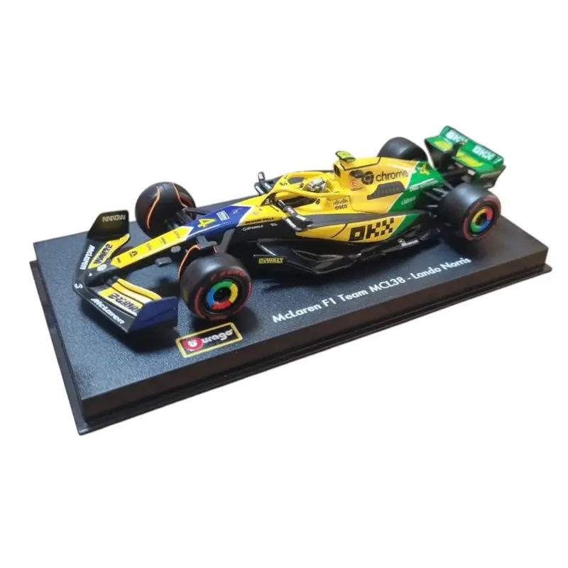Bburago 01895 1/43 2024 Mclaren F1 Senna Livery Driver No.4 Norris With Helmet 2