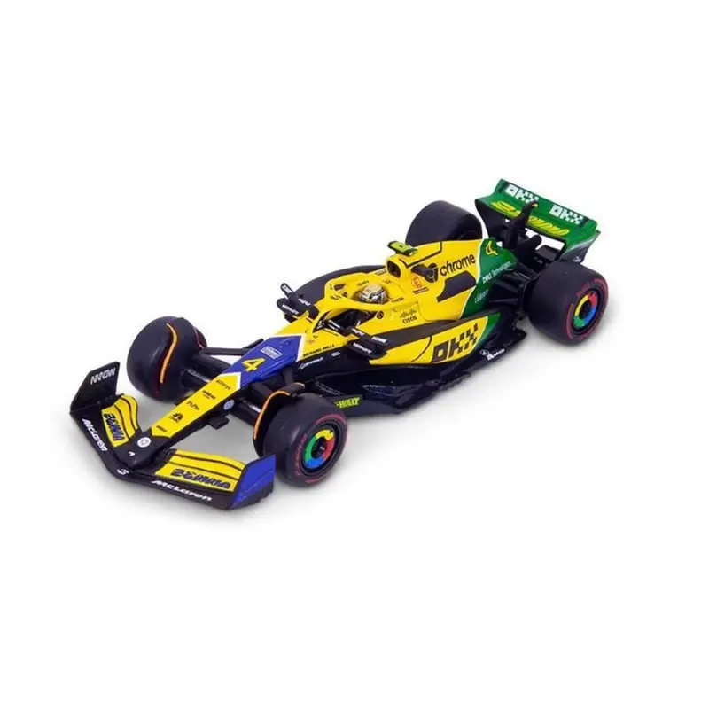 Bburago 01896 1/43 2024 Mclaren F1 Senna Livery Driver No.81 Piastri With Helmet 1