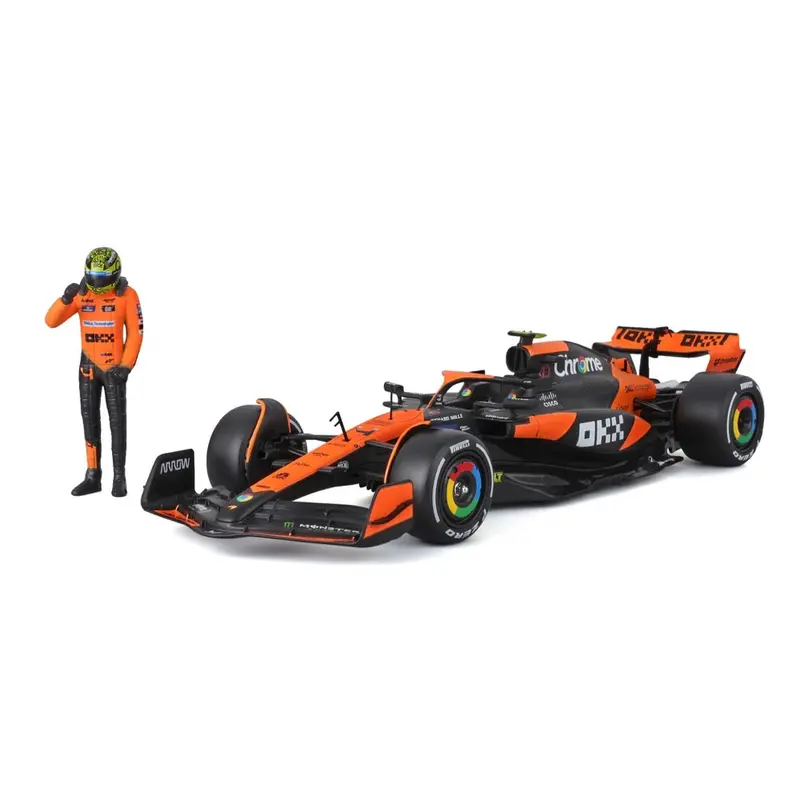 Bburago 28040N 1/24 Mclaren Mcl38 2024 No.4 Lando Norris With Figure 1
