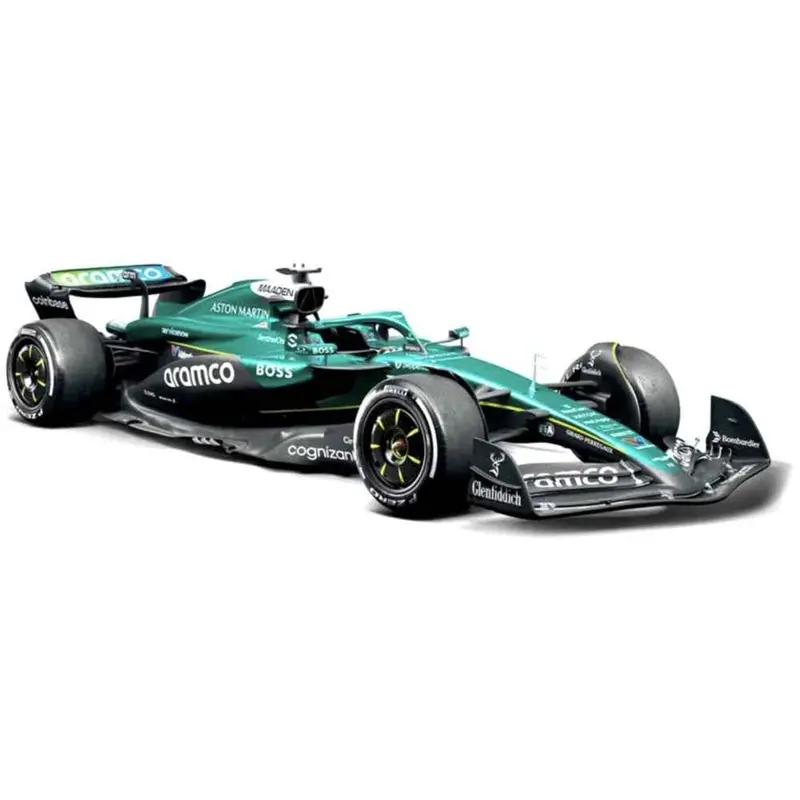 Bburago 28070A 1/24 Aston Martin Amr 25 No.14 Fernando Alonso With Helmet And Showcase 1