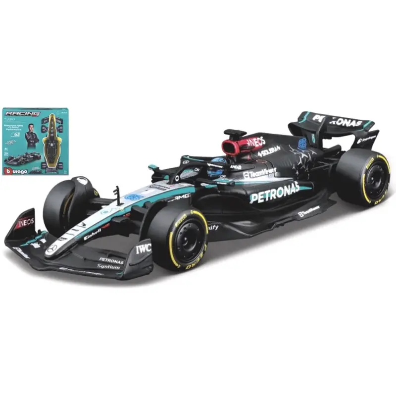 Bburago 28514 1/24 Mercedes W15 2024 No.63 George Russell Model Kit 1