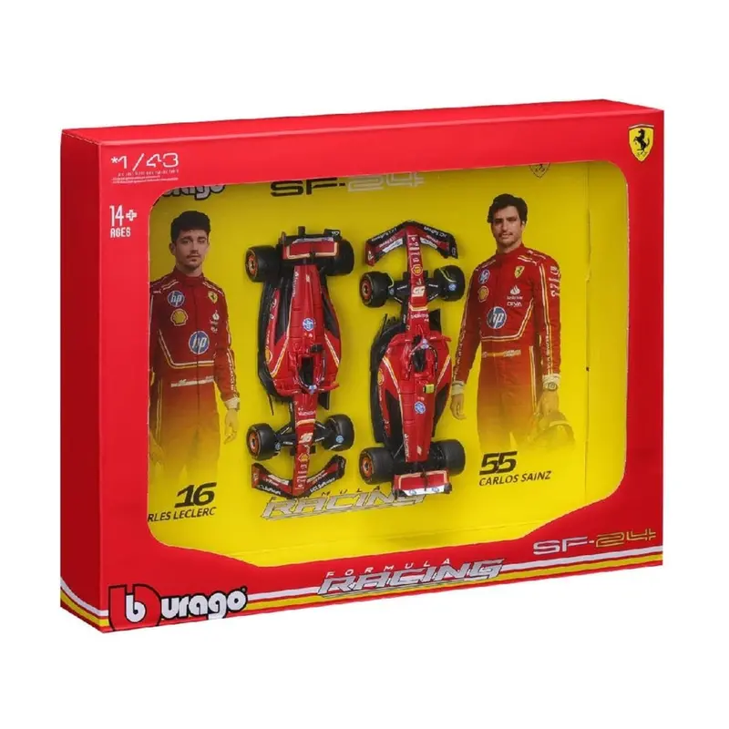 Bburago 36856 1/43 2024 Ferrari Sf-24 2 Piece Gift Pack 1