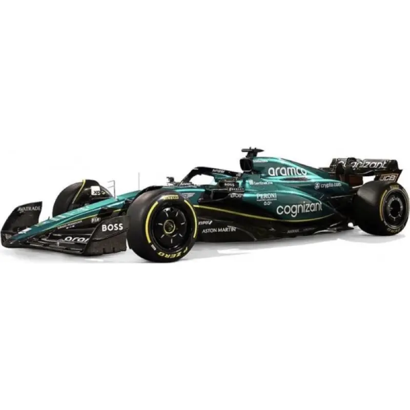 Bburago 38091S 1/43 2023 F1 Aston Martin Amr23 No.18 Stroll With Helmet 1