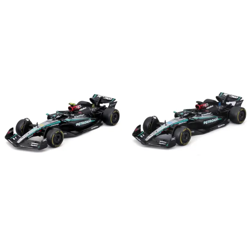 Bburago 38115 1/43 2024 Mercedes Amg W15 2 Piece Gift Pack 2