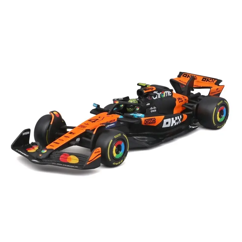 Bburago 38249N 1/43 Mclaren Mcl 39 No.4 Lando Norris With Helmet And Showcase 1