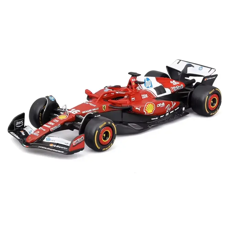 Bburago 56801L 1/64 Ferrari F1 No.16 Charles Leclerc 2025 Season Car 2