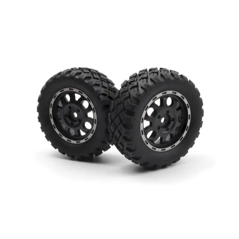 Blackzon 540451 Assembled Wheel & Tyre Set 2Pcs 1