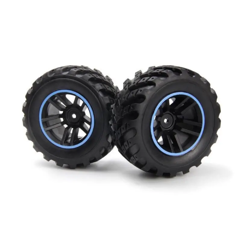 Blackzon Bz540325 Spryte Wheels/Tires Assembled (Black/Blue) 1