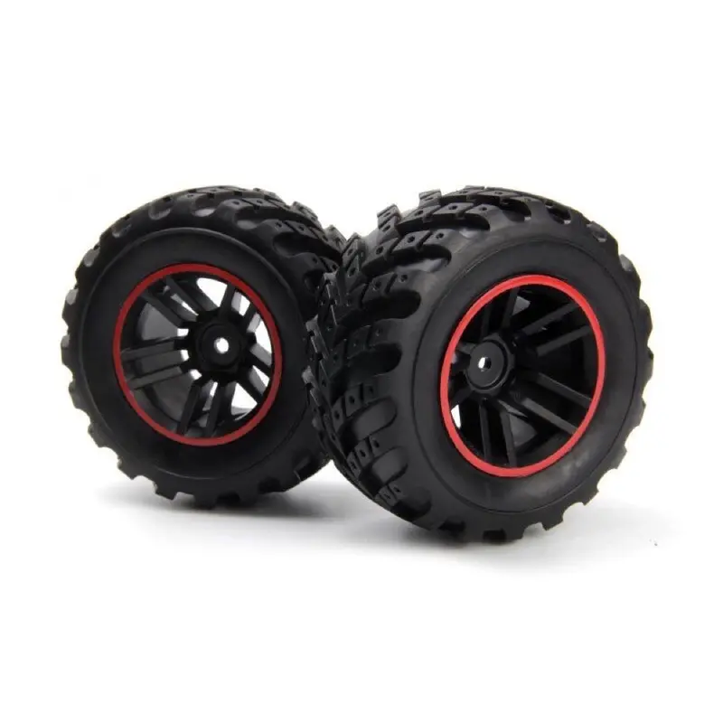Blackzon Bz540326 Spryte Wheels/Tires Assembled (Black/Red) 1
