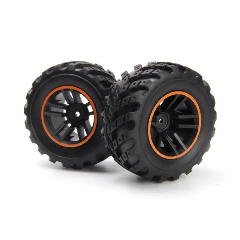 Blackzon Bz540327 Spryte Wheels/Tires Assembled (Black/Orange) 1