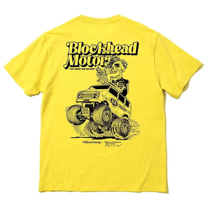 Blockhead Motors 7Stars Design X Blockhead Motors 3Rd Anniversary T-Shirt Yellow Xxl 1