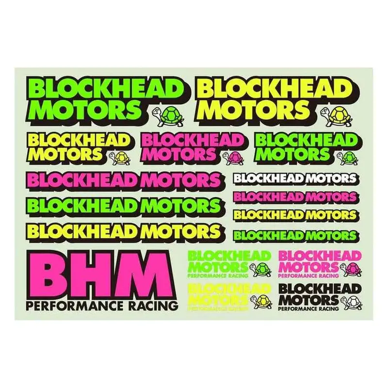 Blockhead Motors Blockhead Motors Gothic Logo Fluorescent Color 1