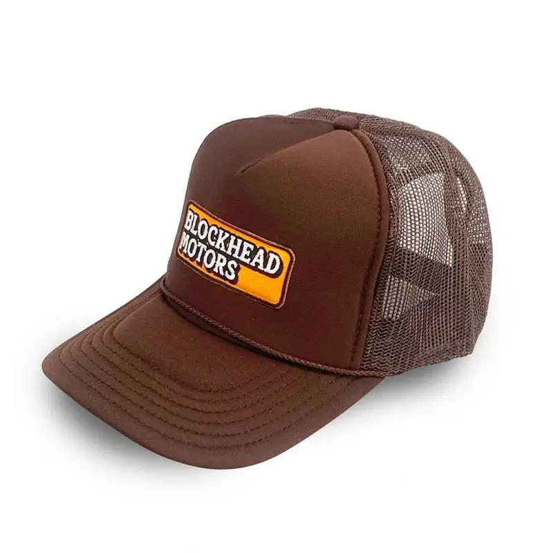 Blockhead Motors Blockhead Motors Mesh Cap 02 Embroidered Logo Brown 1