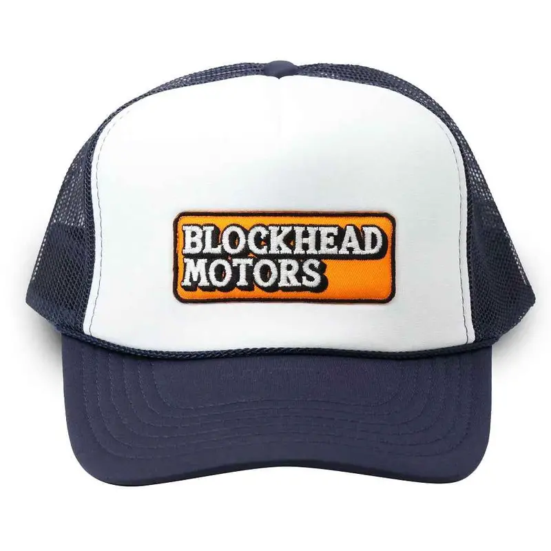 Blockhead Motors Blockhead Motors Mesh Cap Embroidered Logo Royal Blue 1