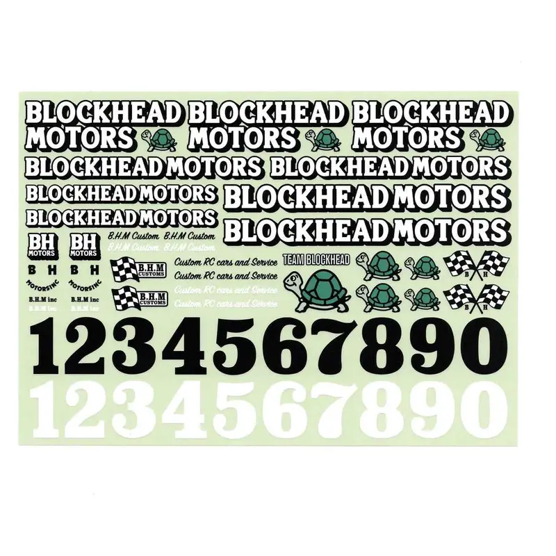 Blockhead Motors Blockhead Motors Original Decal Sheet Ver.4 1