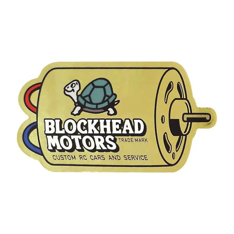 Blockhead Motors Motor Sticker Gold 1